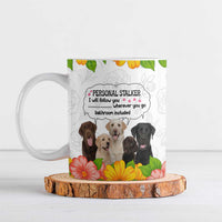 Labrador Retriever Personal Stalker Christmas Ceramic Mug Funny Xmas Holiday Patterns - Wonder Print Shop