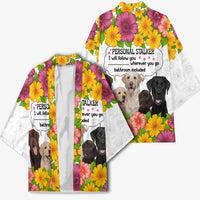 Labrador Retriever Personal Stalker Christmas Kimono Funny Xmas Holiday Patterns - Wonder Print Shop