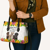 Labrador Retriever Personal Stalker Christmas Leather Bag Funny Xmas Holiday Patterns - Wonder Print Shop
