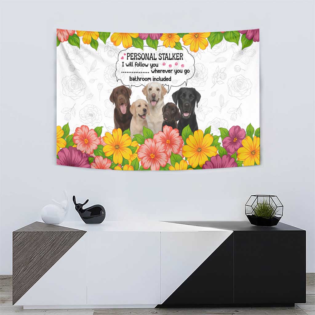 Labrador Retriever Personal Stalker Christmas Tapestry Funny Xmas Holiday Patterns - Wonder Print Shop