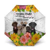 Labrador Retriever Personal Stalker Christmas Umbrella Funny Xmas Holiday Patterns - Wonder Print Shop