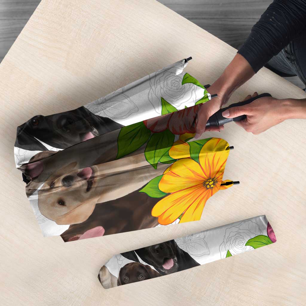 Labrador Retriever Personal Stalker Christmas Umbrella Funny Xmas Holiday Patterns - Wonder Print Shop
