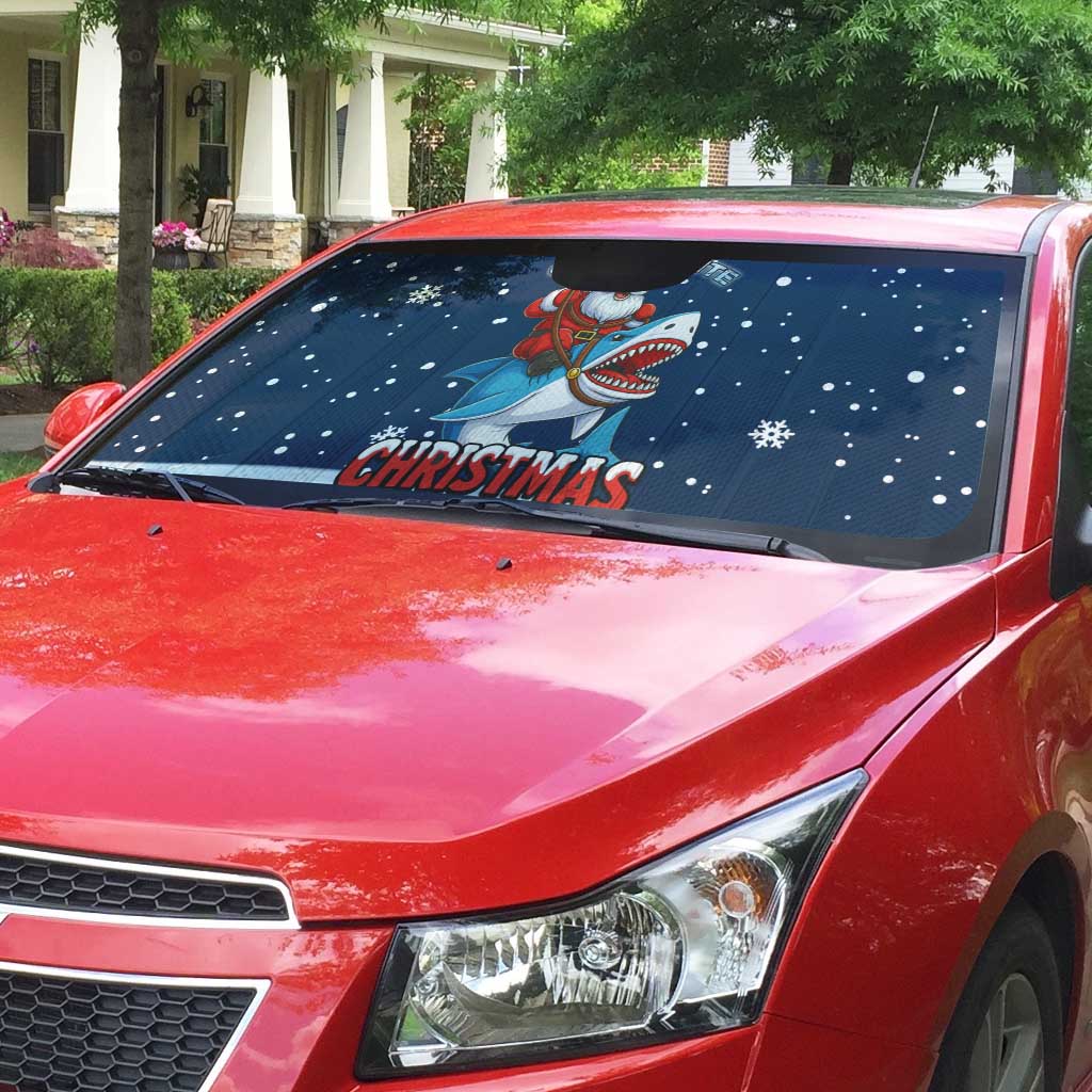 Great White Christmas Shark Christmas Auto Sun Shade Funny Xmas Holiday Patterns - Wonder Print Shop
