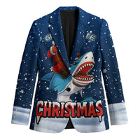 Great White Christmas Shark Christmas Blazer Funny Xmas Holiday Patterns - Wonder Print Shop