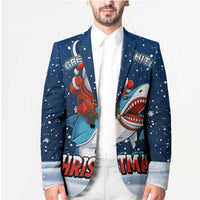 Great White Christmas Shark Christmas Blazer Funny Xmas Holiday Patterns - Wonder Print Shop