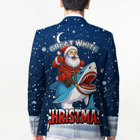 Great White Christmas Shark Christmas Blazer Funny Xmas Holiday Patterns - Wonder Print Shop