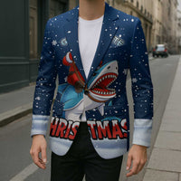 Great White Christmas Shark Christmas Blazer Funny Xmas Holiday Patterns - Wonder Print Shop