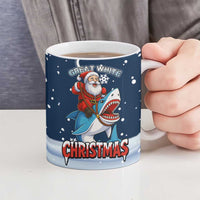 Great White Christmas Shark Christmas Ceramic Mug Funny Xmas Holiday Patterns - Wonder Print Shop