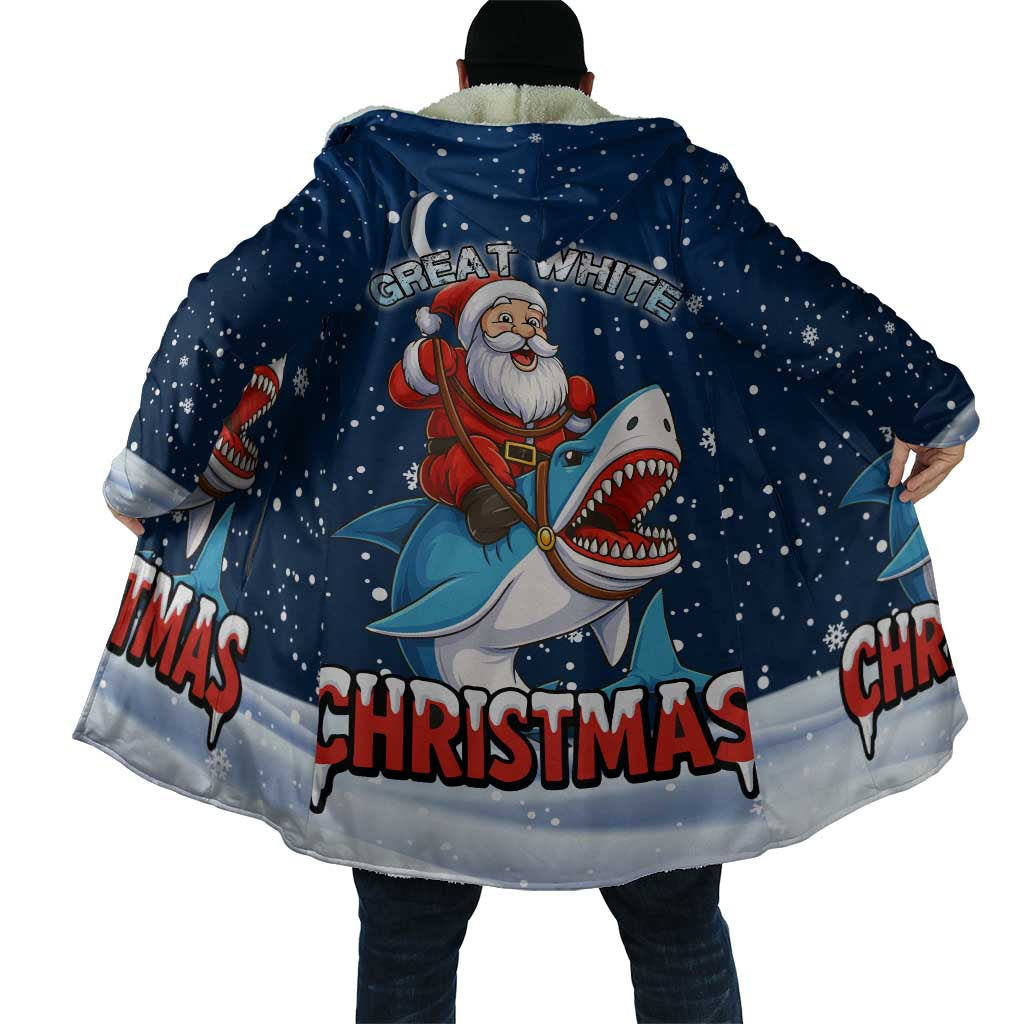 Great White Christmas Shark Christmas Cloak Funny Xmas Holiday Patterns - Wonder Print Shop