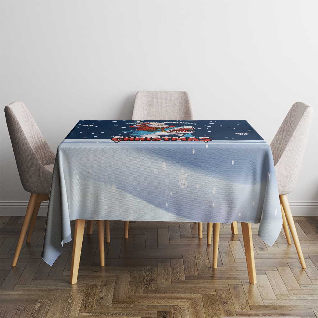 Great White Christmas Shark Christmas Tablecloth Funny Xmas Holiday Patterns - Wonder Print Shop