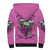 Stuck Between Idk Idc And IDGAF Pink Sherpa Hoodie - Wonder Print Shop