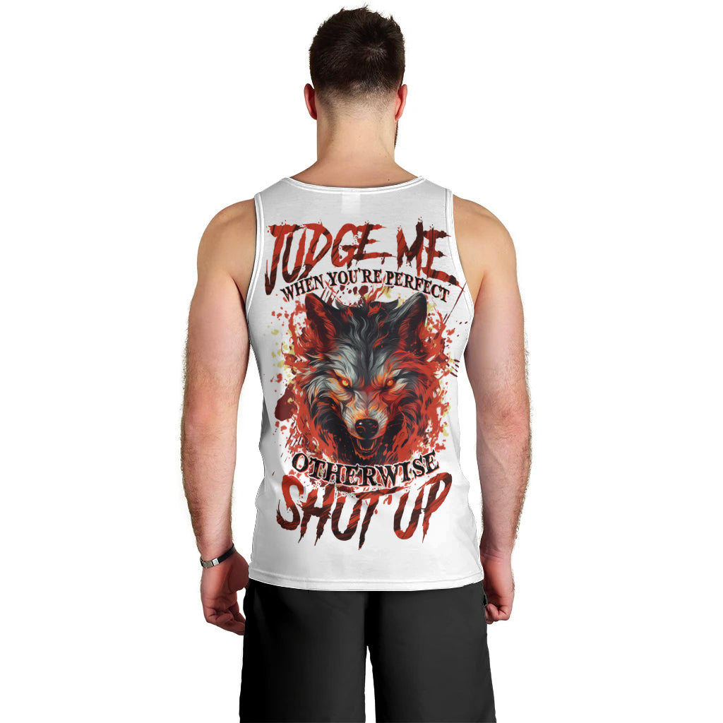 Judge Me When Wolf Men Tank Top - Wonder Print Shop