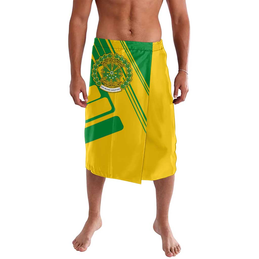 Comoros Flag Lavalava with Green and Yellow Design and National Emblem