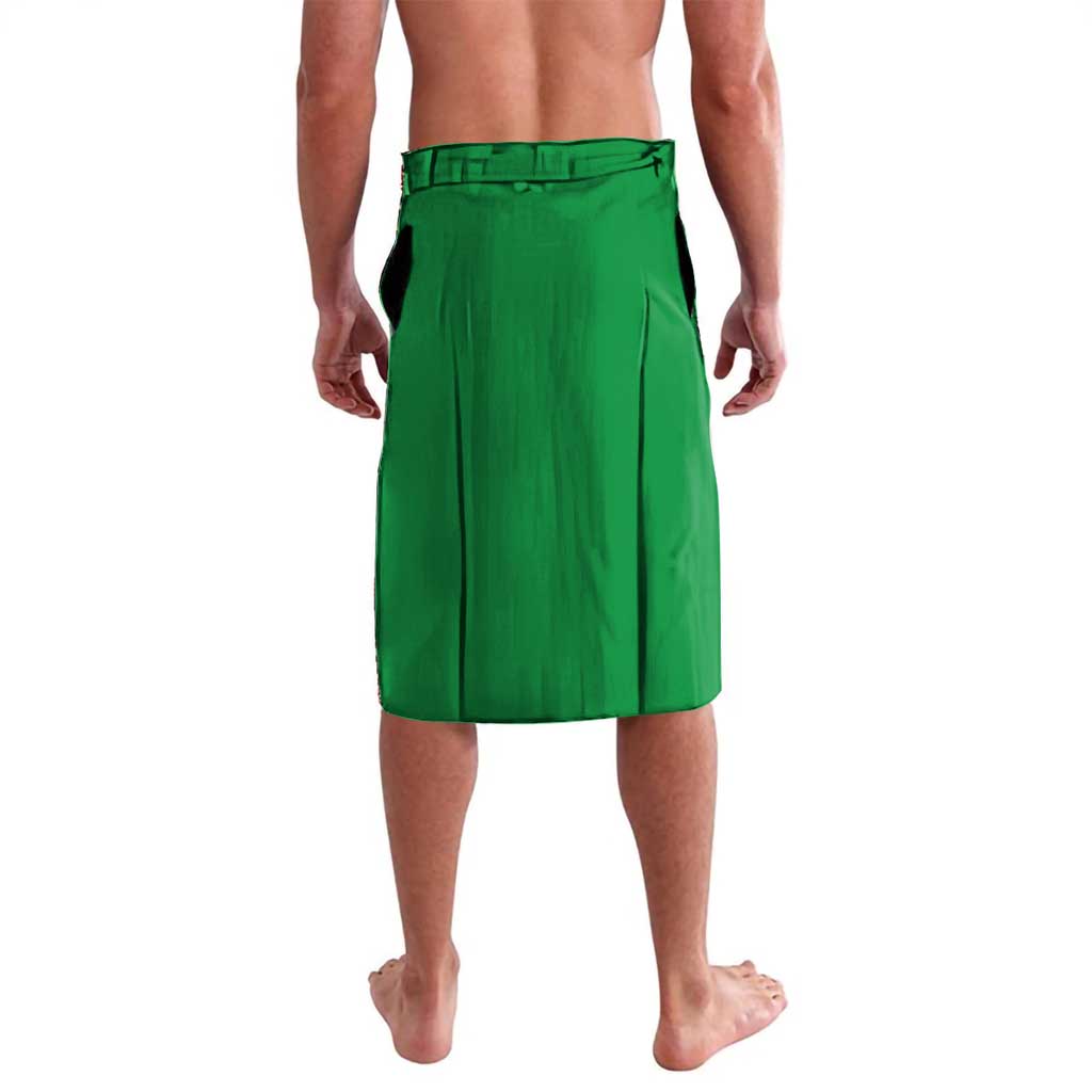 Comoros Lavalava with National Flag Lemur Design and Ylang Ylang Flower Pattern