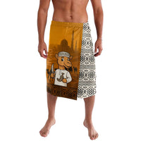 Oman Lavalava with Traditional Camel Character and Desert Silhouette Design