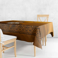 Oman Tablecloth with Traditional Camel Character and Desert Silhouette Design