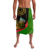 Oman Lavalava with Camel Landscape and Geometric Pattern Design