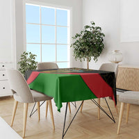 Oman Tablecloth with Camel Landscape and Geometric Pattern Design