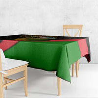 Oman Tablecloth with Camel Landscape and Geometric Pattern Design
