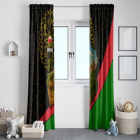 Oman Window Curtain with Camel Landscape and Geometric Pattern Design