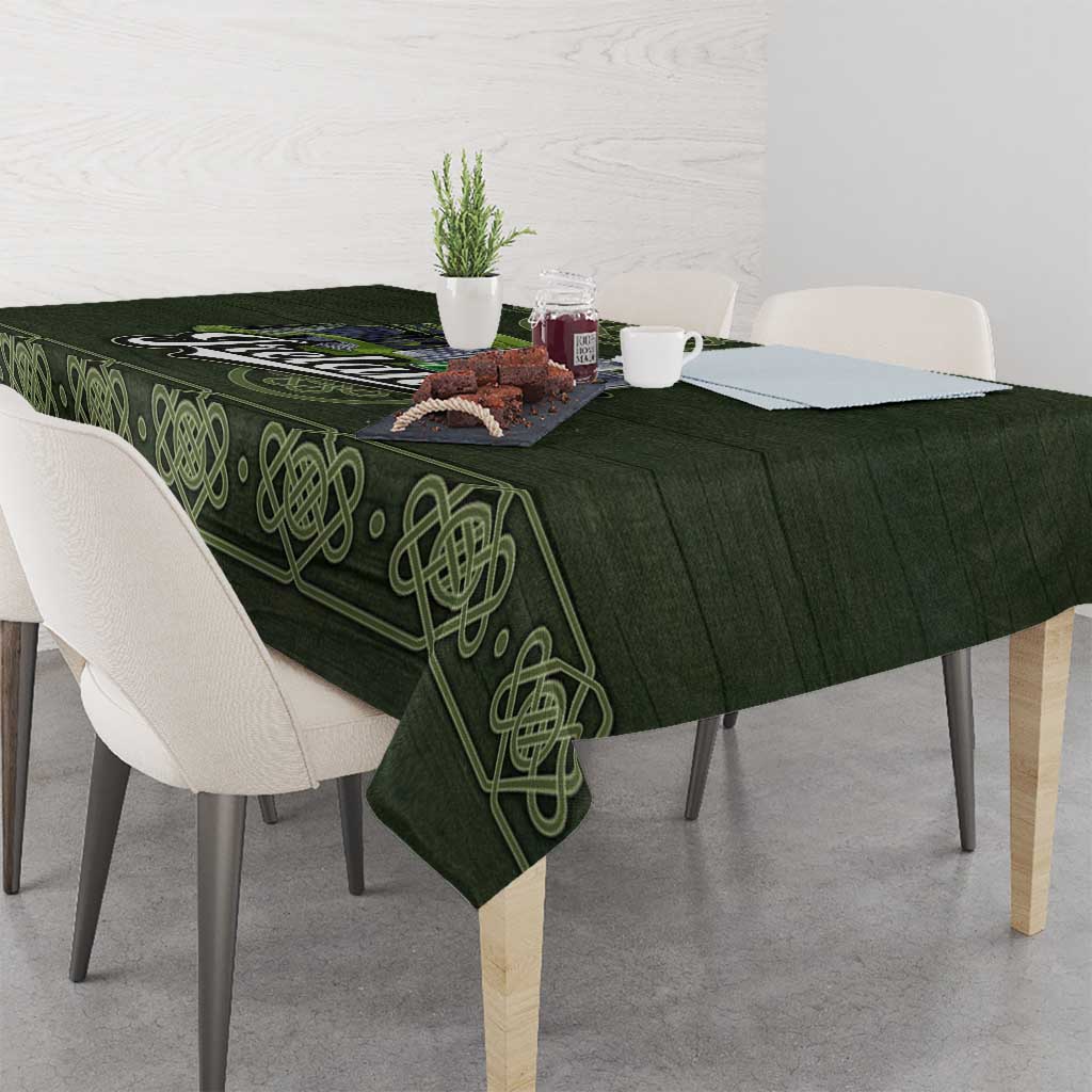 Celtic Ireland Tablecloth with Irish Flag Castle and Knotwork Design