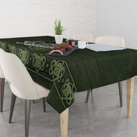 Celtic Ireland Tablecloth with Irish Flag Castle and Knotwork Design