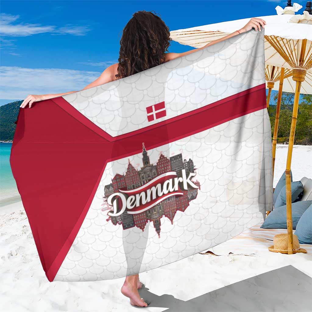 Denmark Sarong with Cityscape Print and Royal Coat of Arms Design