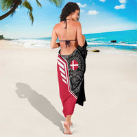 Denmark Flag Sarong with Viking Rune Pattern and Nordic Crest Design - Wonder Print Shop