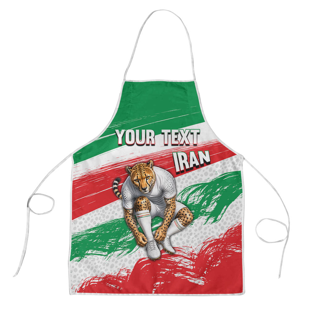 Personalized Iran Football Team Melli Apron Iranian Cheetah Patriotic Flag