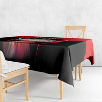 Red Bowling Strike Graphic Tablecloth with Pins and Ball and Custom Name Design - Wonder Print Shop