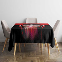 Red Bowling Strike Graphic Tablecloth with Pins and Ball and Custom Name Design - Wonder Print Shop