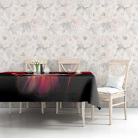 Red Bowling Strike Graphic Tablecloth with Pins and Ball and Custom Name Design - Wonder Print Shop