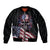 American Flag Skull Bomber Jacket Sorry If My Patriotism Offends You Trust Me - Wonder Print Shop