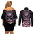 American Flag Skull Couples Matching Off Shoulder Short Dress and Long Sleeve Button Shirts Sorry If My Patriotism Offends You Trust Me - Wonder Print Shop