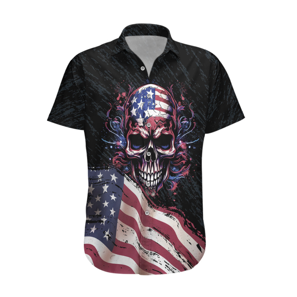 American Flag Skull Hawaiian Shirt Sorry If My Patriotism Offends You Trust Me - Wonder Print Shop