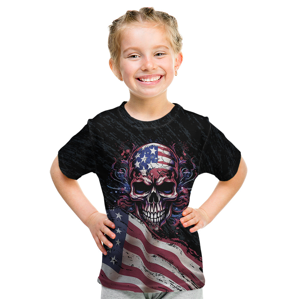 American Flag Skull Kid T Shirt Sorry If My Patriotism Offends You Trust Me - Wonder Print Shop