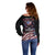 American Flag Skull Off Shoulder Sweater Sorry If My Patriotism Offends You Trust Me - Wonder Print Shop