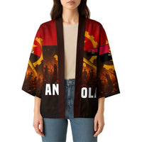 Angola Kimono with Red Black Yellow Grunge Design - Wonder Print Shop