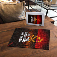 Angola Puzzle with Red Black Yellow Grunge Design - Wonder Print Shop