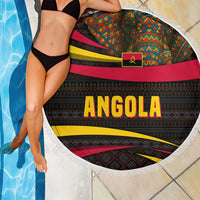 Angola Beach Blanket with Red Black Yellow Tribal Design and Elephant - Wonder Print Shop