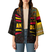 Angola Kimono with Red Black Yellow Tribal Design and Elephant - Wonder Print Shop
