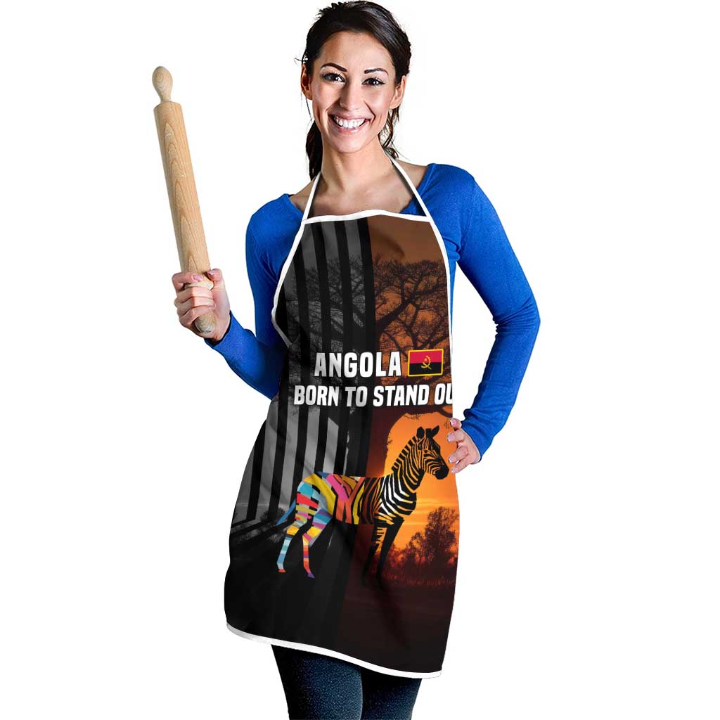 Angola Apron with Sunset Zebra Design and African Nature - Wonder Print Shop