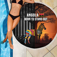 Angola Beach Blanket with Sunset Zebra Design and African Nature - Wonder Print Shop