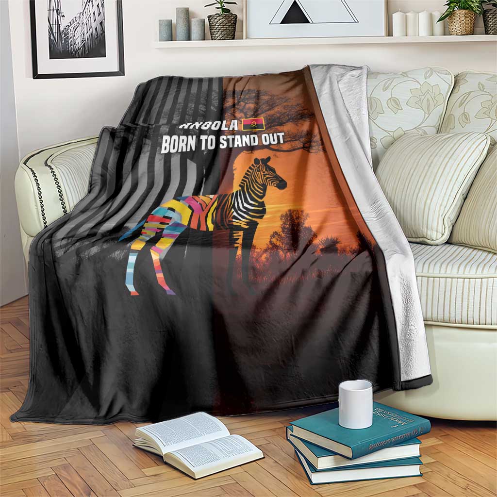 Angola Blanket with Sunset Zebra Design and African Nature - Wonder Print Shop