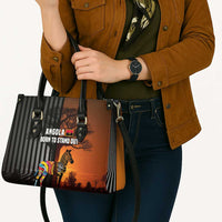 Angola Leather Bag with Sunset Zebra Design and African Nature - Wonder Print Shop
