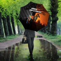 Angola Umbrella with Sunset Zebra Design and African Nature - Wonder Print Shop