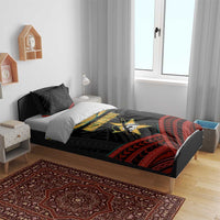 Mozambique Bedding Set with Black Red Tribal Design and National Map Pattern - Wonder Print Shop