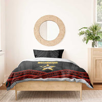 Mozambique Bedding Set with Black Red Tribal Design and National Map Pattern - Wonder Print Shop