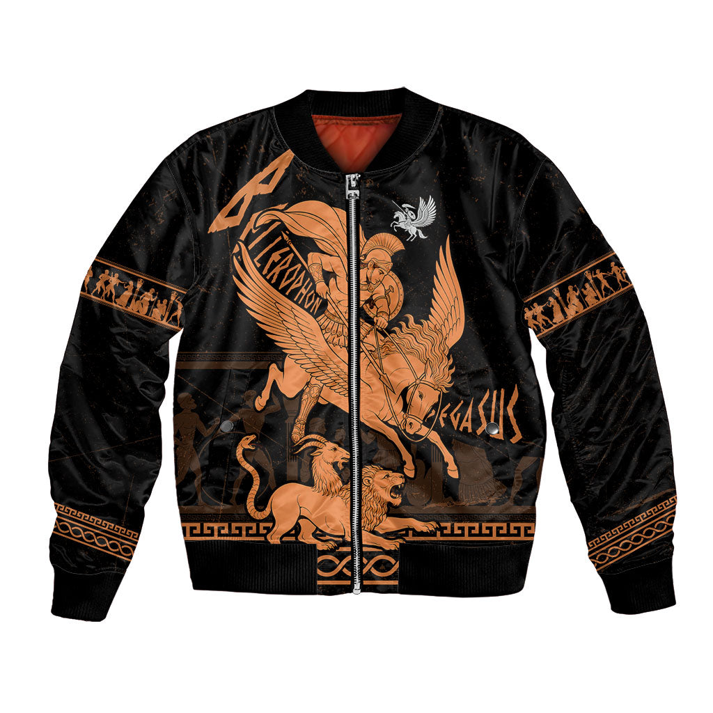 Bellerophon Vs Chimera Greek Mythology Bomber Jacket Ancient Greek Heroic