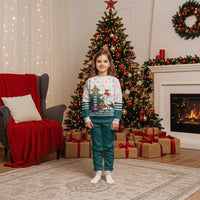 Lithuania Christmas Pajama Set with Stork Basket Snowflakes and Traditional Pattern Design - Wonder Print Shop